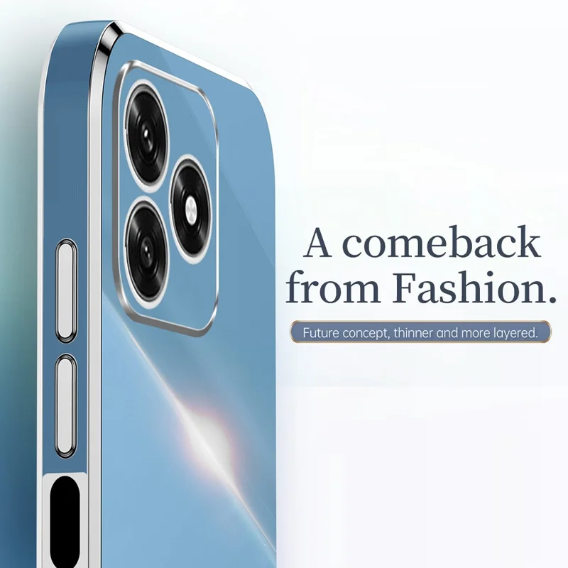 XINLI For Honor X5c Plus 4G Phone Case Ring Kickstand Electroplating TPU Sweatproof Protection Phone Cover - Cyan