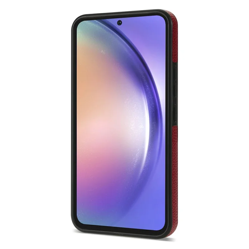 For Samsung Galaxy S26 Case Ring Kickstand PU + TPU Card Holder Phone Cover - Red