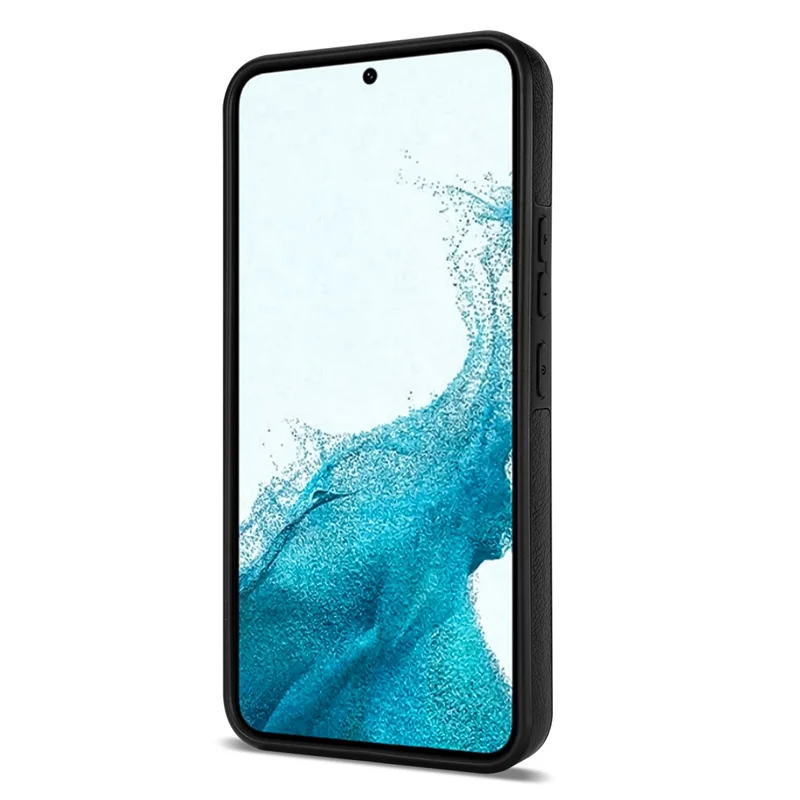 N.BEKUS Funda de Cuero con Cremallera para Samsung Galaxy S26, Funda Tipo Cartera con Ranuras para Tarjetas y Correa de Hombro - Negro