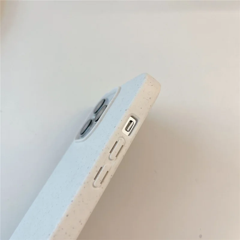 Coque magnétique pour iPhone 15 Pro Max, compatible MagSafe, en paille de blé et TPU, anti-chute, pour achat en gros - Blanc