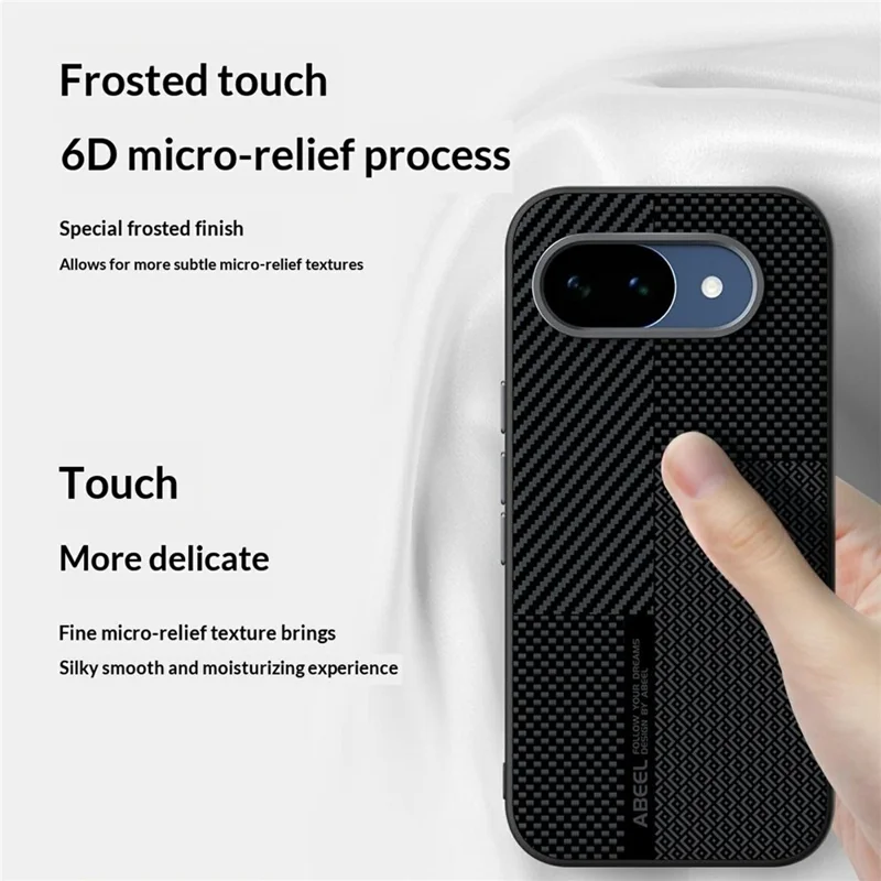 ABEEL For Google Pixel 9a Magnetic Case Ultra-thin 6D Printed Shockproof TPU PC Aluminum Alloy Leather Phone Cover - Guardian Model 2 No. 2
