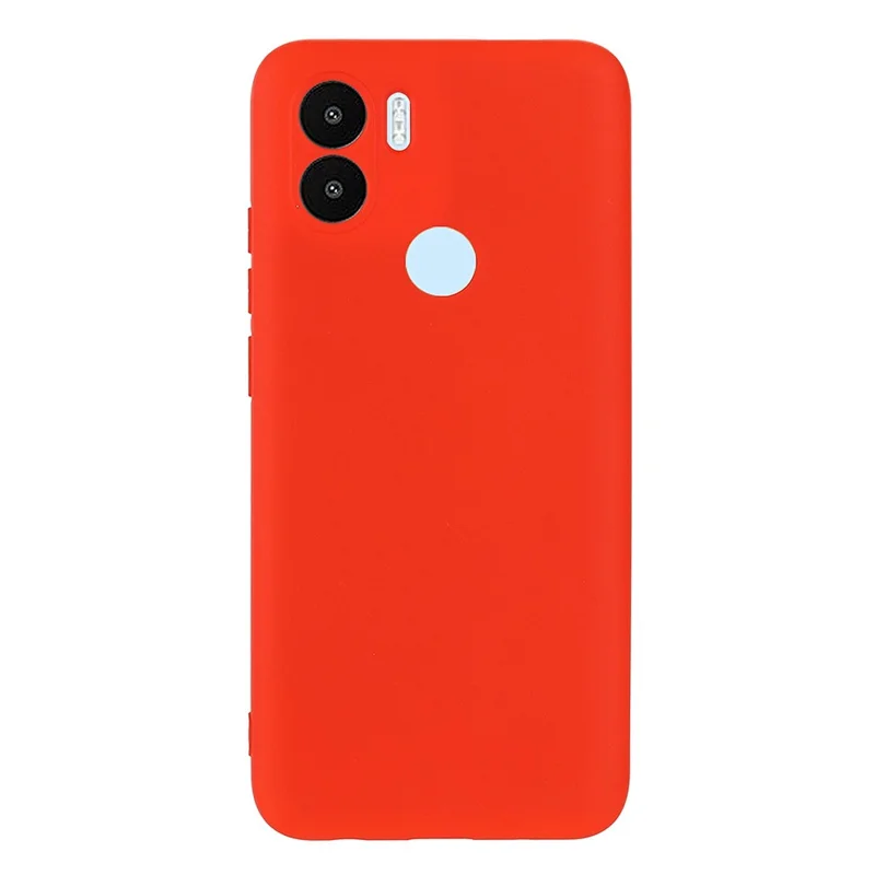Liquid Silicone Case for Xiaomi Redmi A1+ 4G / A2+ 4G / Poco C50 4G Shockproof Phone Case Anti-Fall Protective Cover with Strap - Red