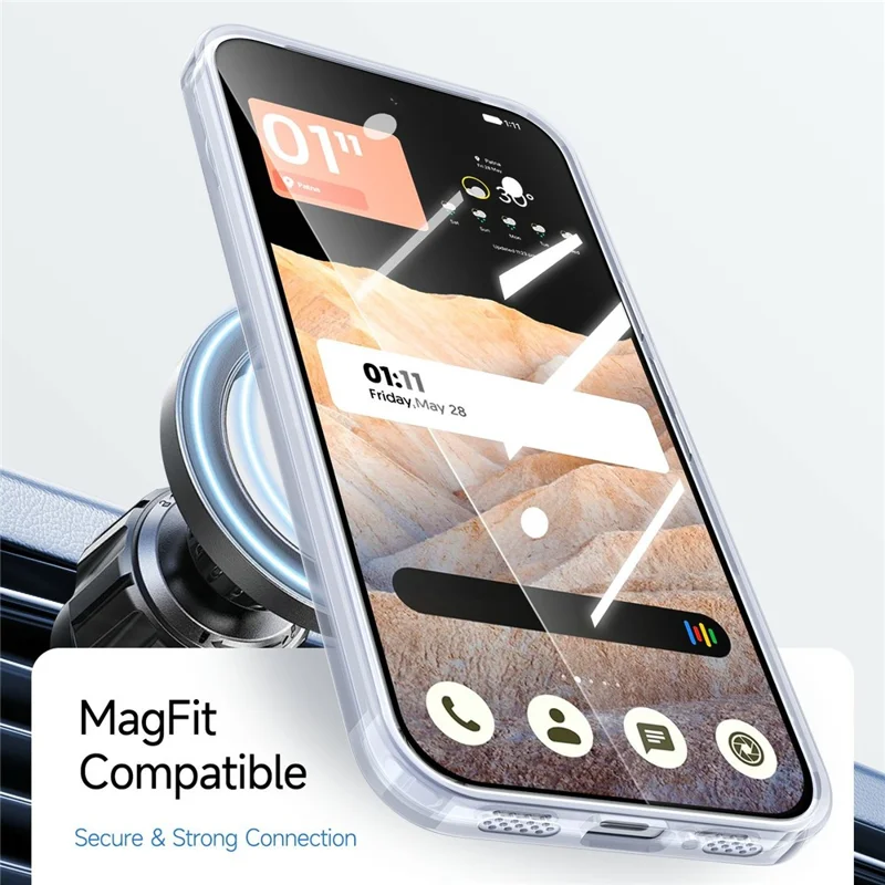 For Google Pixel 10 Pro XL Magnetic Case TPU Acrylic Phone Back Cover - White