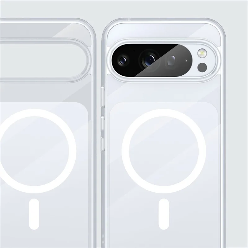 For Google Pixel 10 Pro XL Magnetic Case TPU Acrylic Phone Back Cover - White
