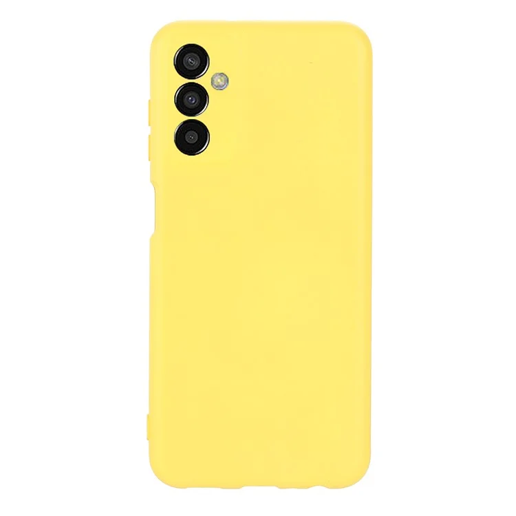 Custodia Sottile a Prova di Shock Per Samsung Galaxy F13 4G Copertura di Protezione Antidrop di Copertura Per Telefono in Silicone Liquido Con Cinturino - Giallo