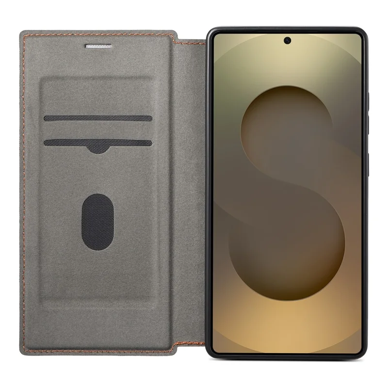 ESEBLE Funda Magnética de Cuero con Patrón de Textura de Lichi para Honor 400 5G (Global), Funda Abatible con Ranura para Tarjetas y Soporte - Negro