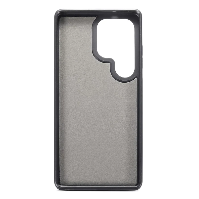 ESEBLE For Samsung Galaxy S26 Ultra Phone Case with Card Holder Vintage Textured PC + PU Leather Back Cover - Black