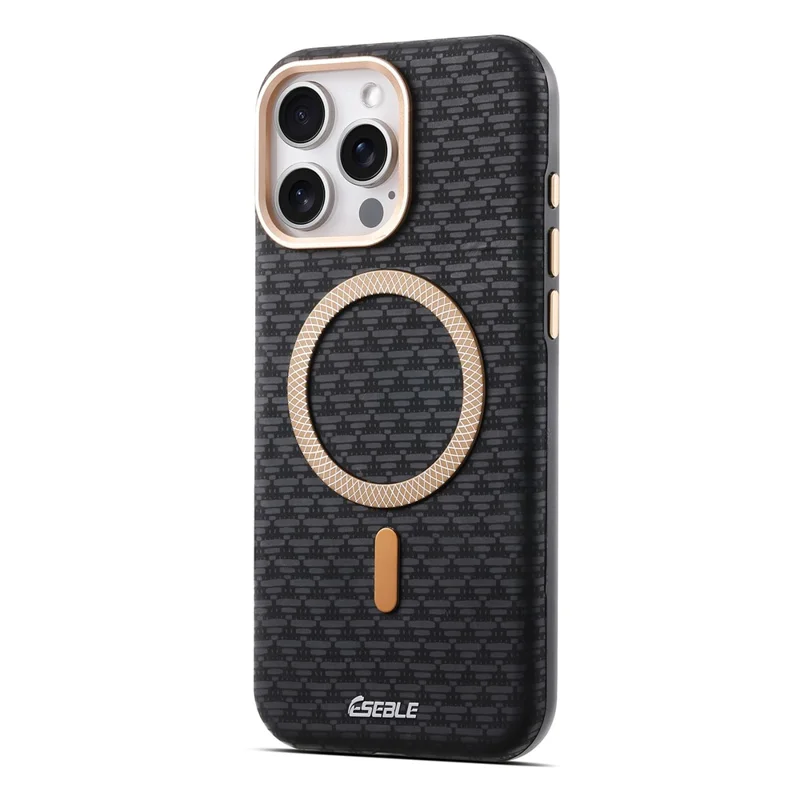 ESEBLE Funda Magnética para Samsung Galaxy S25 Ultra, Funda de Teléfono TPU + Cuero PU - Negro