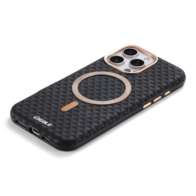 ESEBLE Funda Magnética para Samsung Galaxy S25 Ultra, Funda de Teléfono TPU + Cuero PU - Negro