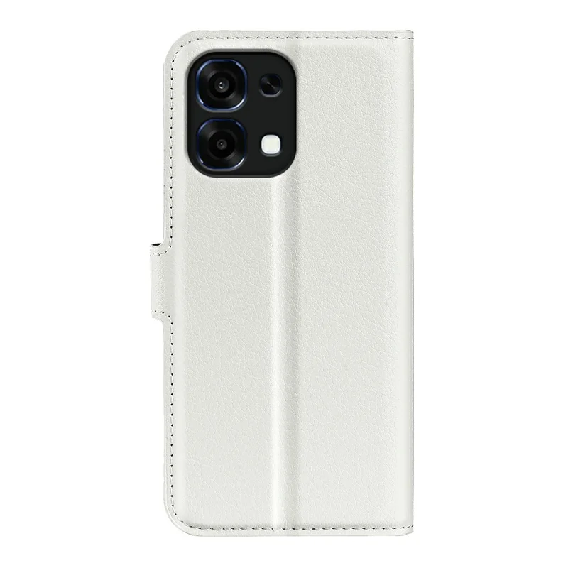 For Oppo A6 Pro 5G / 4G Case Wallet Stand Litchi Texture Shockproof Leather Phone Cover - White