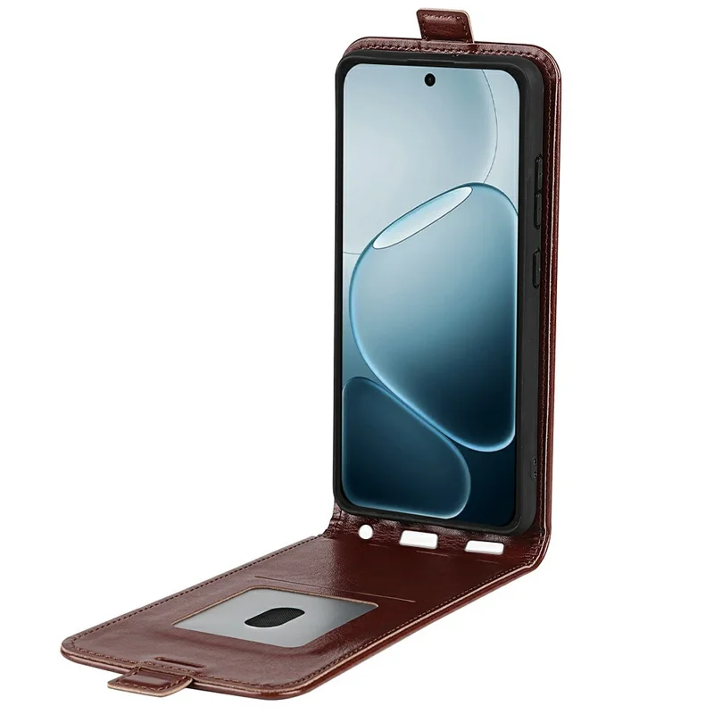 Phone Case For Oppo A6 Pro 5G  /  4G Crazy Horse Texture Stand Leather Wallet Phone Cover - Brown