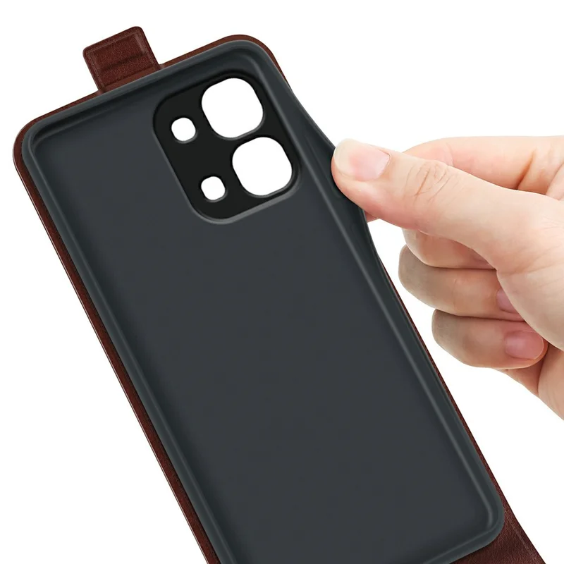 Phone Case For Oppo A6 Pro 5G  /  4G Crazy Horse Texture Stand Leather Wallet Phone Cover - Brown