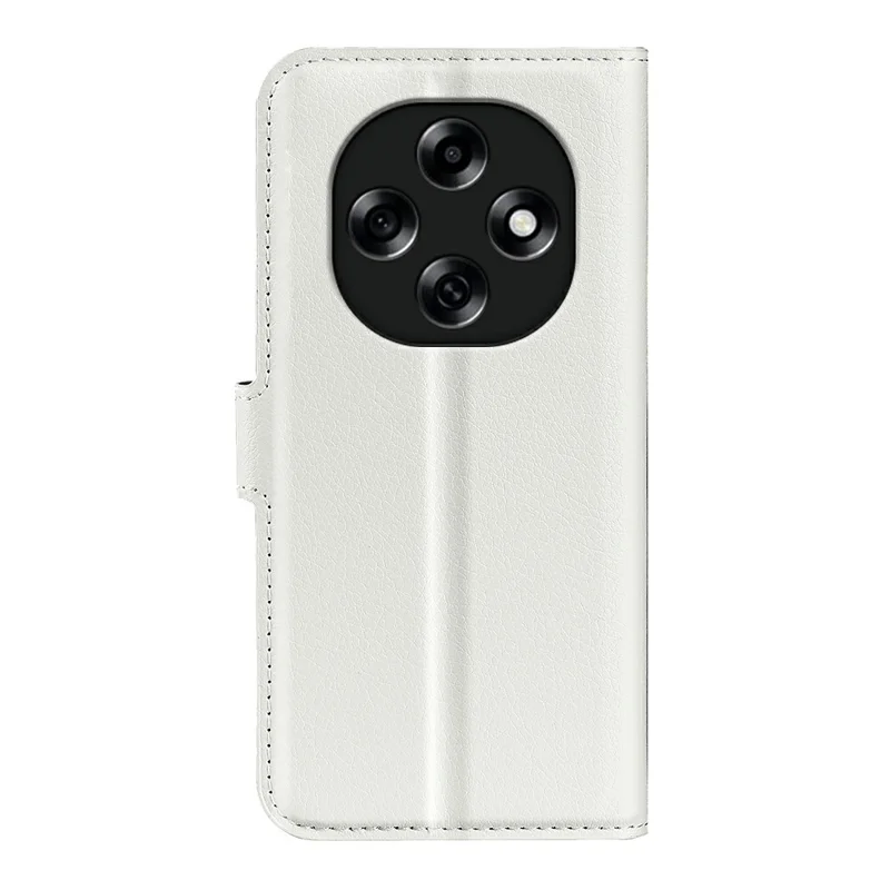 For Oppo F31 Pro 5G Case Wallet Stand Litchi Texture Shockproof Leather Phone Cover - White
