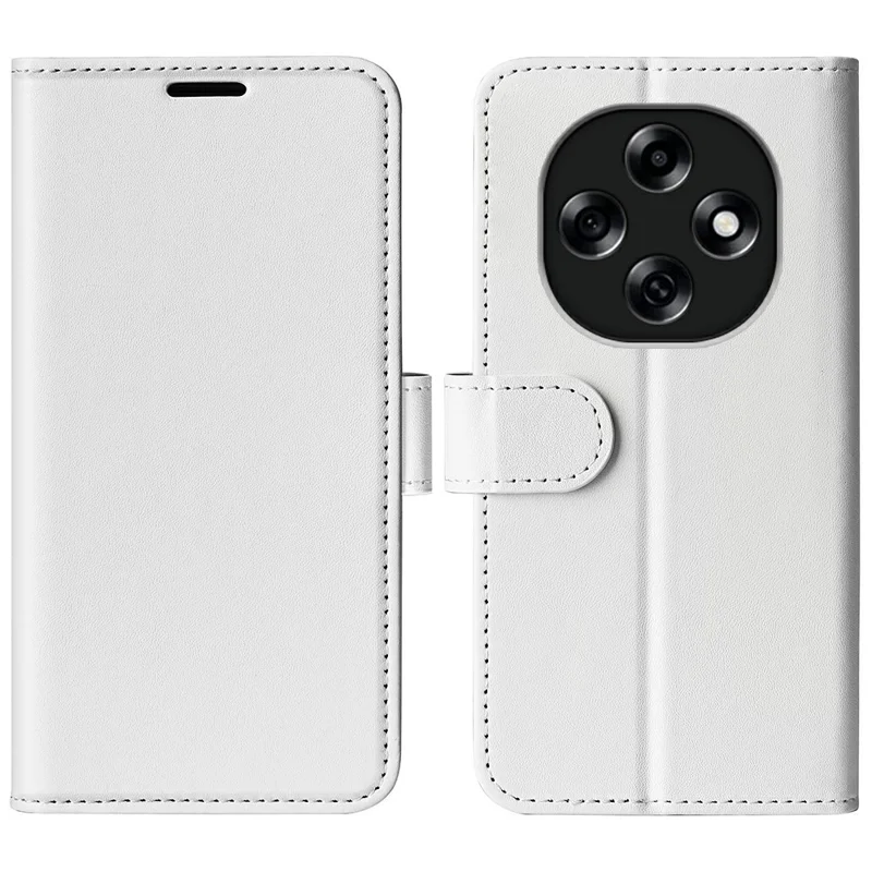 For Oppo F31 Pro 5G Wallet Case Crazy Horse Texture Stand Leather Phone Cover - White