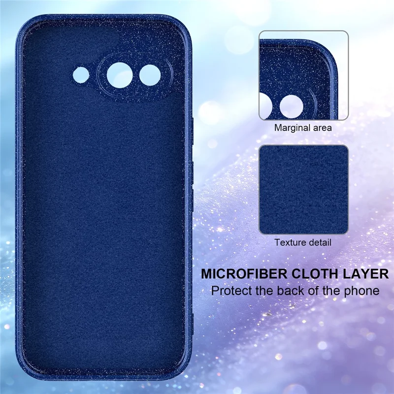 For Google Pixel 9a Magnetic Case Glitter TPU Shockproof Phone Cover with Lanyard - Pink