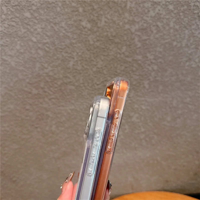 For iPhone 17 Pro Max TPU Case 2.5mm Glitter Epoxy Flower Pattern  Phone Back Cover - Tulip