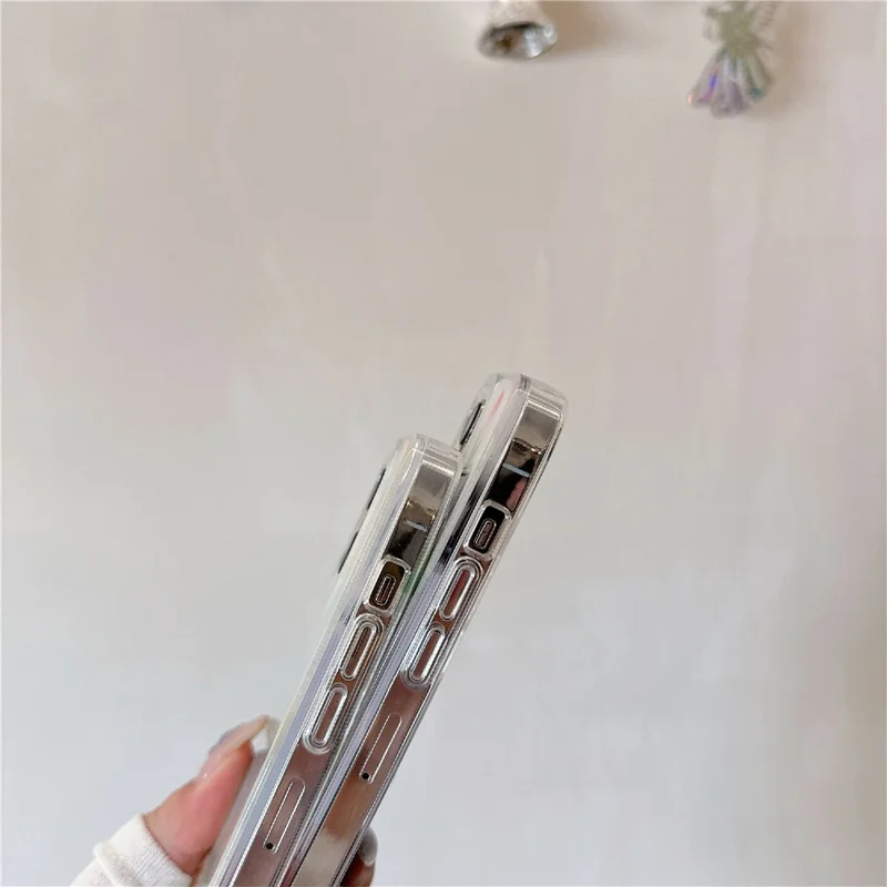 For iPhone 16 Pro Max TPU Case 2.5mm Glitter Epoxy Flower Pattern  Phone Back Cover - Tulip