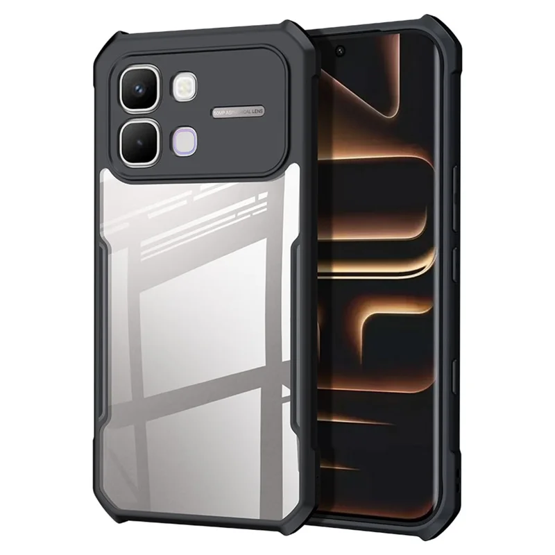 XUNDD For Infinix Note Edge 5G Case Dropproof TPU + Acrylic Clear Back Phone Cover - Black