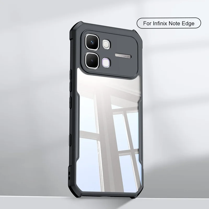 XUNDD For Infinix Note Edge 5G Case Dropproof TPU + Acrylic Clear Back Phone Cover - Black