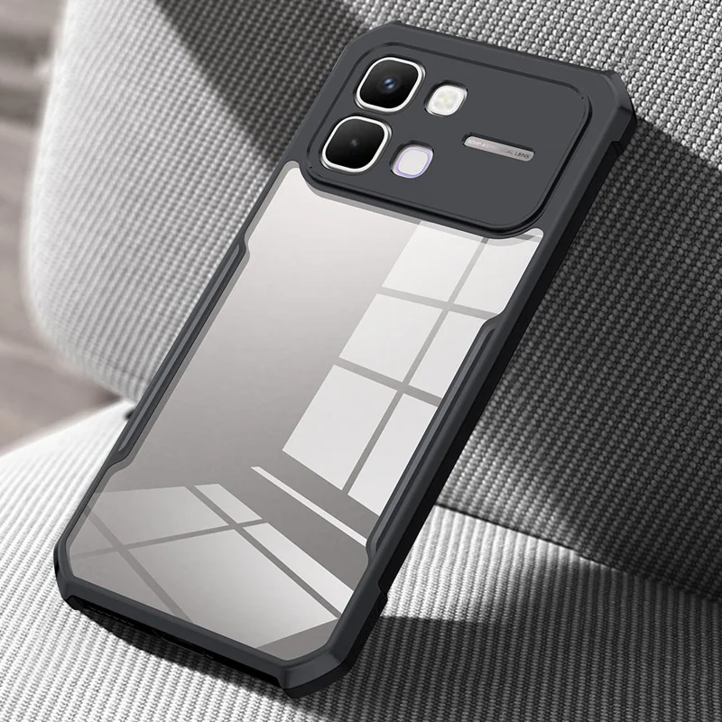 XUNDD For Infinix Note Edge 5G Case Dropproof TPU + Acrylic Clear Back Phone Cover - Black