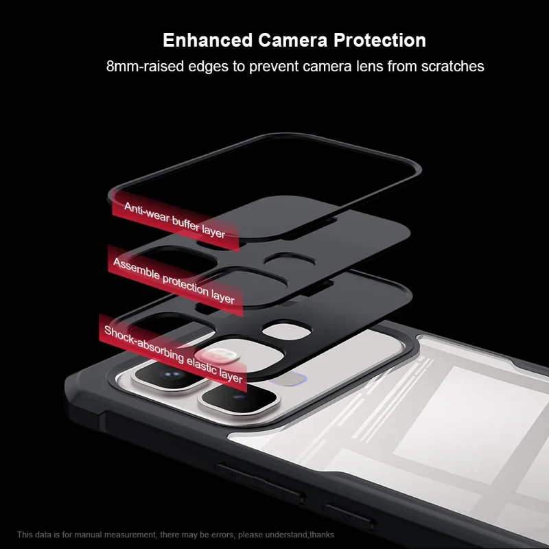 XUNDD For Infinix Note Edge 5G Case Dropproof TPU + Acrylic Clear Back Phone Cover - Black