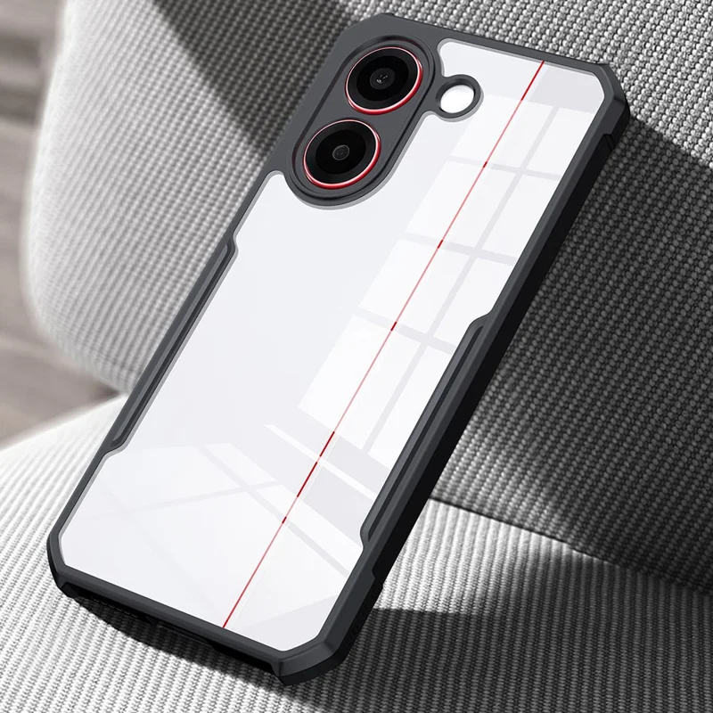XUNDD pour Xiaomi Poco X8 Pro 5G Étui Antichute TPU + Acrylique Transparent avec Dos - Noir