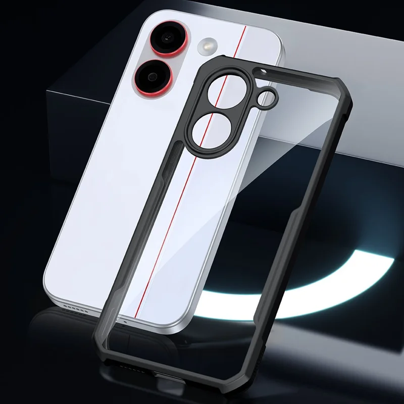 XUNDD pour Xiaomi Poco X8 Pro 5G Étui Antichute TPU + Acrylique Transparent avec Dos - Noir