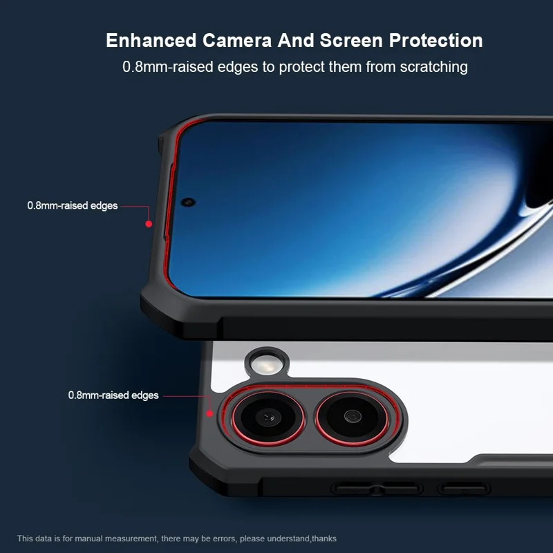 XUNDD pour Xiaomi Poco X8 Pro 5G Étui Antichute TPU + Acrylique Transparent avec Dos - Noir