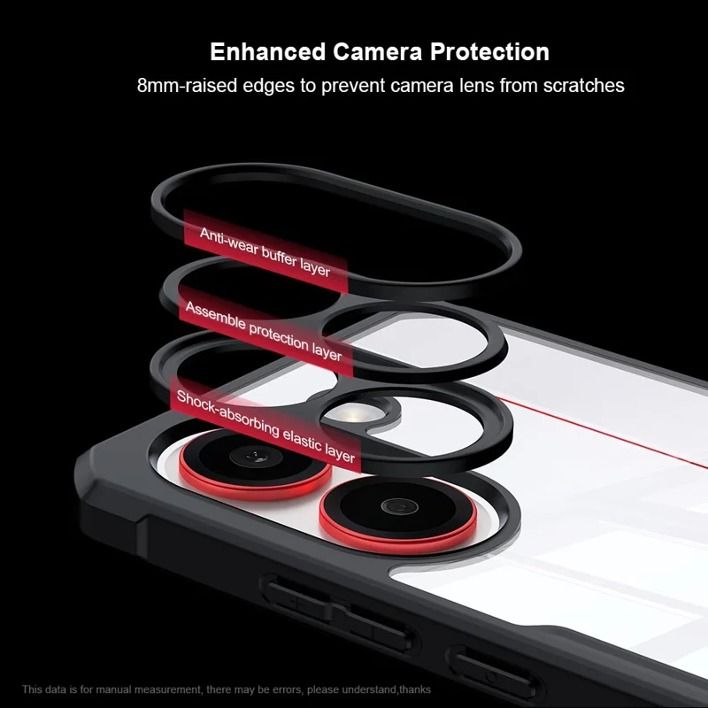 XUNDD pour Xiaomi Poco X8 Pro 5G Étui Antichute TPU + Acrylique Transparent avec Dos - Noir