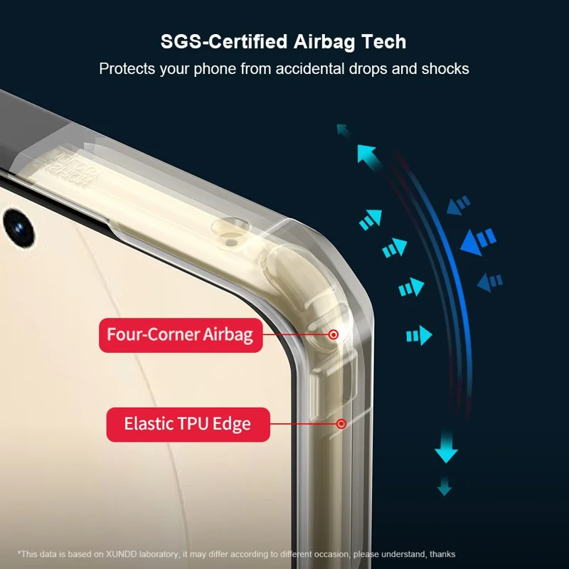 XUNDD Für Realme 16 Pro+ 5G Hülle Sturzsicher TPU + Acryl Transparenter Rücken Handyhülle - Schwarz