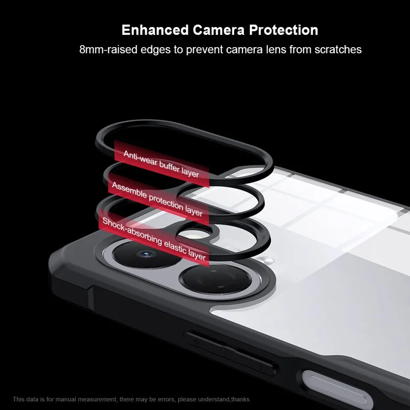 XUNDD For TECNO Spark Go 3 Case Dropproof TPU + Acrylic Clear Back Phone Cover - Black