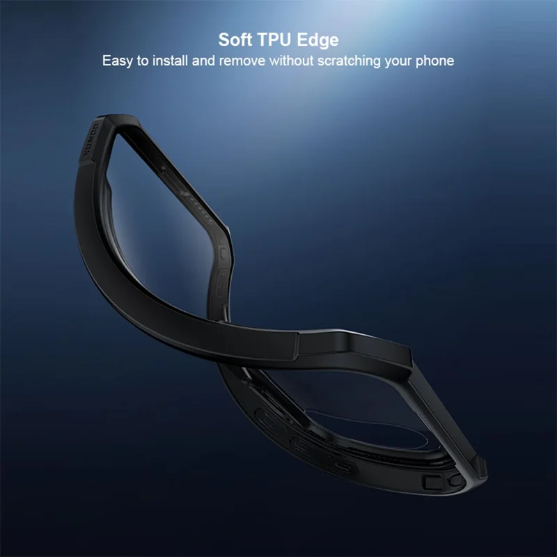 XUNDD For Xiaomi 17 Case Dropproof TPU + Acrylic Clear Back Phone Cover - Black