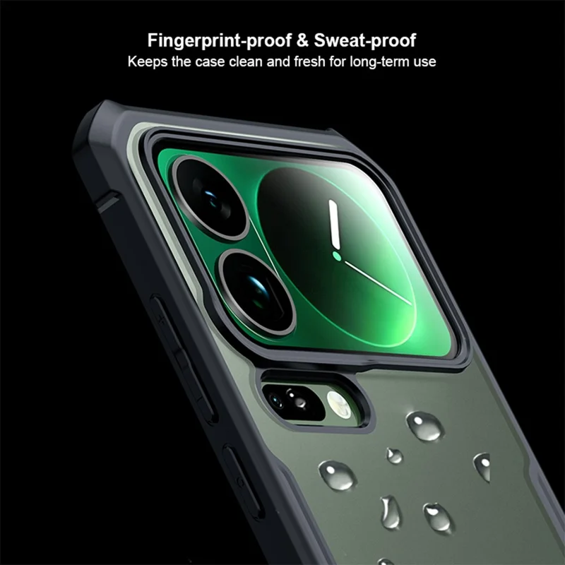 XUNDD For Xiaomi 17 Pro Case Dropproof TPU + Acrylic Clear Back Phone Cover - Black