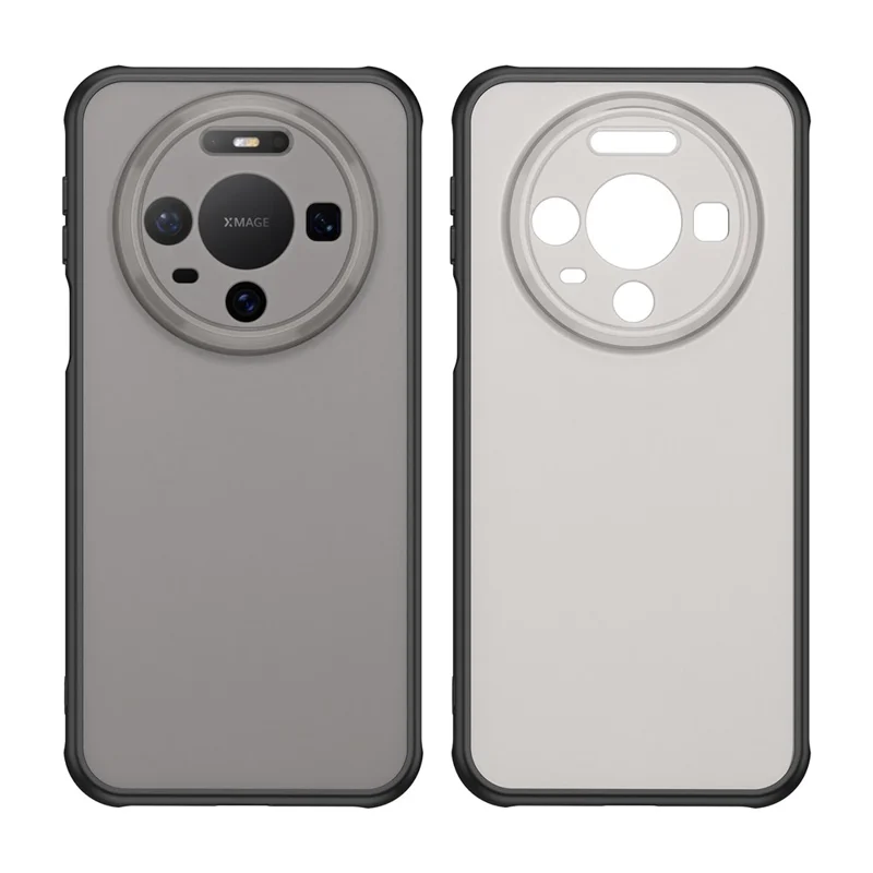 For Huawei Mate 80 Case Drop Proof Airbags Frosted Translucent PC + TPU Phone Back Cover - Black