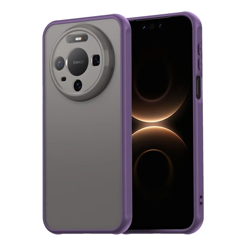 Coque pour Huawei Mate 80 Étui Anti-chute avec Airbags Arrière Translucide Mat PC + TPU - Violet
