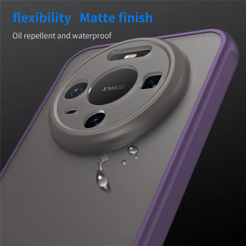 Coque pour Huawei Mate 80 Étui Anti-chute avec Airbags Arrière Translucide Mat PC + TPU - Violet