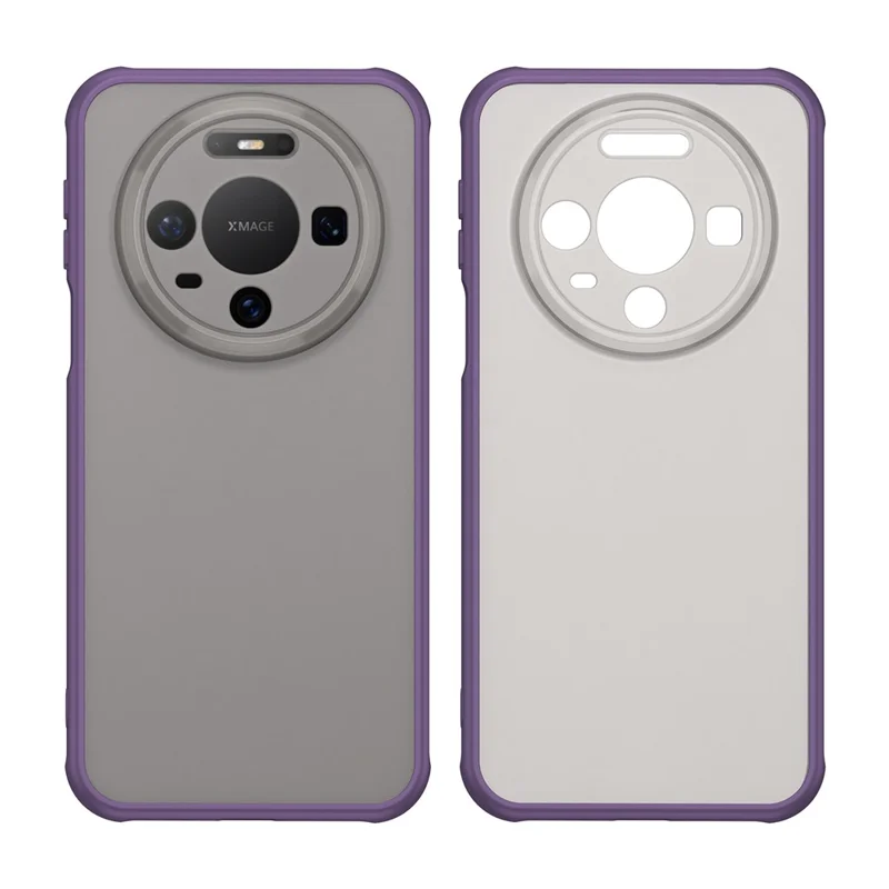 Coque pour Huawei Mate 80 Étui Anti-chute avec Airbags Arrière Translucide Mat PC + TPU - Violet