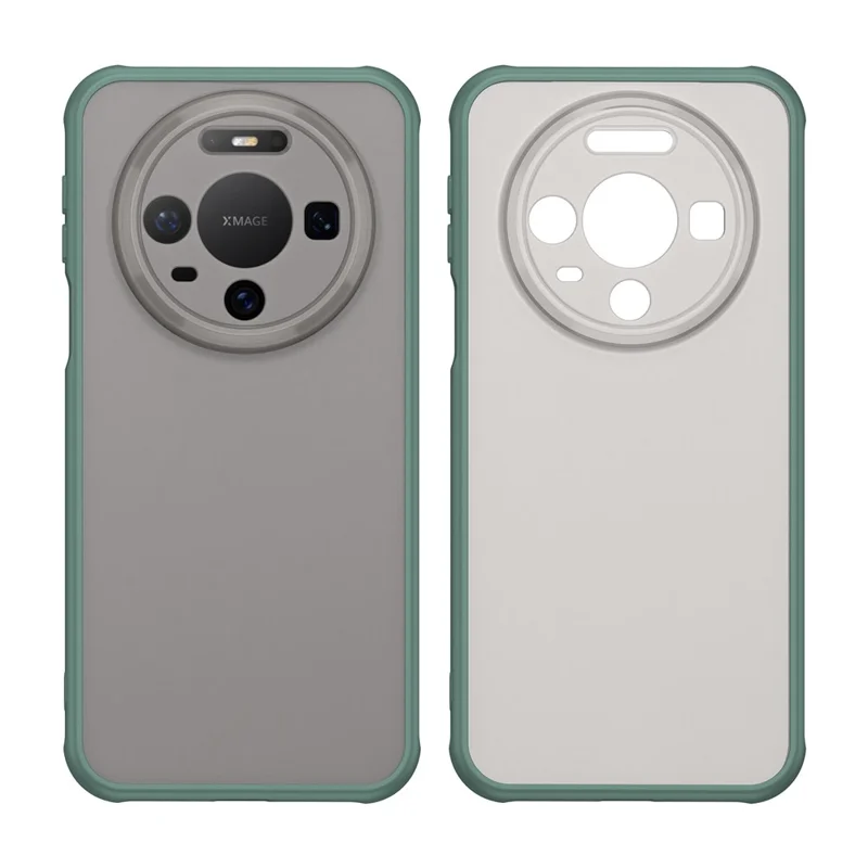 Coque pour Huawei Mate 80 Étui anti-chute avec amortisseurs translucide mat PC + TPU - Vert
