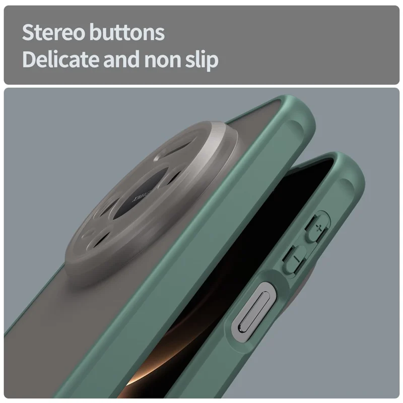 Coque pour Huawei Mate 80 Étui anti-chute avec amortisseurs translucide mat PC + TPU - Vert