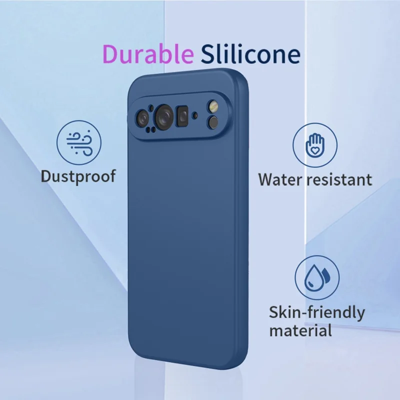 Bulk Purchasing for  Google Pixel 9 Pro XL  /  Google Pixel 10 Pro XL Case Liquid Silicone Feel Soft TPU Protective Phone Cover - Blue