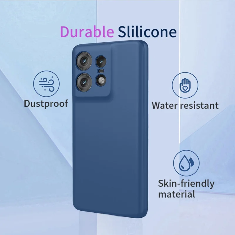 Bulk Purchasing for Motorola Edge 50 Pro 5G Case Liquid Silicone Feel Soft TPU Protective Phone Cover - Blue