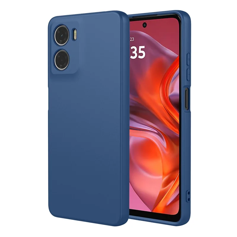 Bulk Purchasing for Motorola Moto  G05 4G  /  E15 4G Case Liquid Silicone Feel Soft TPU Protective Phone Cover - Blue