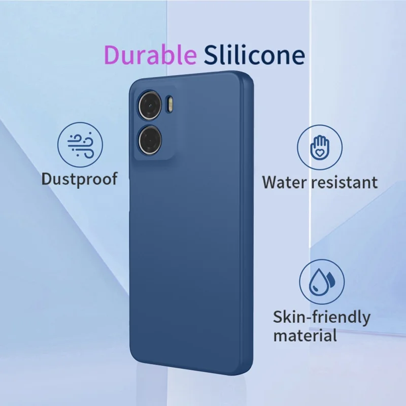 Bulk Purchasing for Motorola Moto  G05 4G  /  E15 4G Case Liquid Silicone Feel Soft TPU Protective Phone Cover - Blue