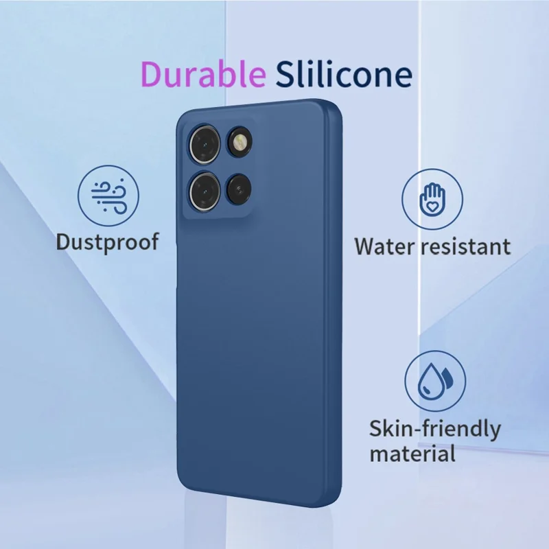 Hurtowa zakupowa obudowa na Motorola Moto G15 4G / G15 Power 4G z miękkiego TPU o wrażeniu jak ciekły silikon - Niebieska