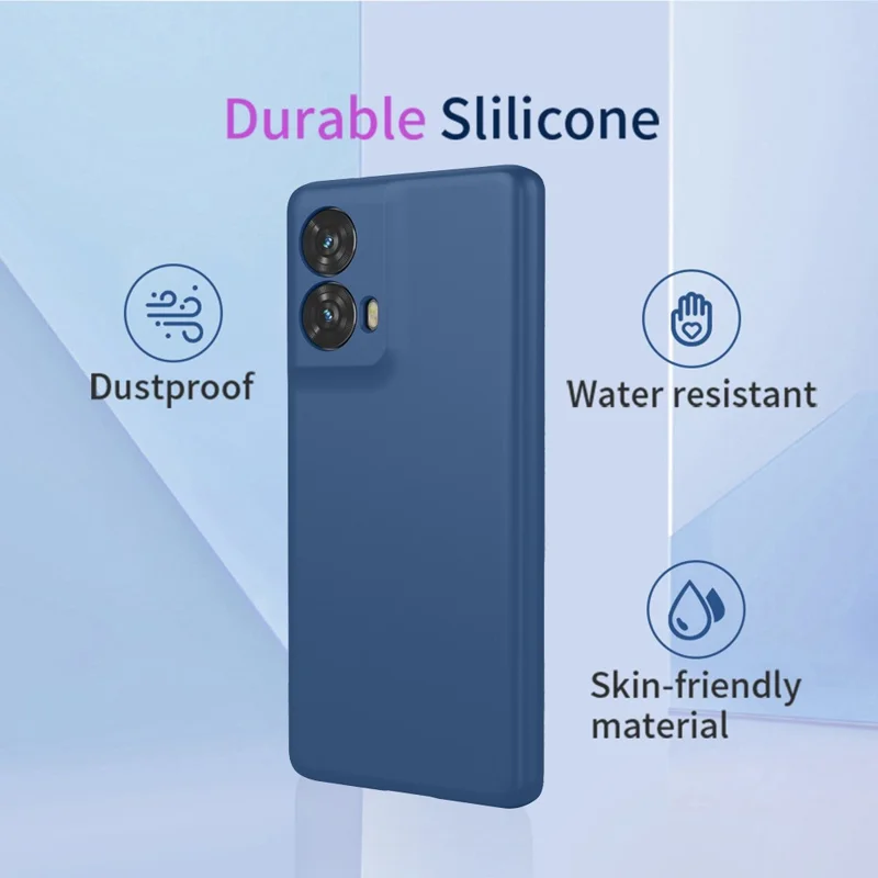 Bulk Purchasing for Motorola Moto G35 5G Case Liquid Silicone Feel Soft TPU Protective Phone Cover - Blue