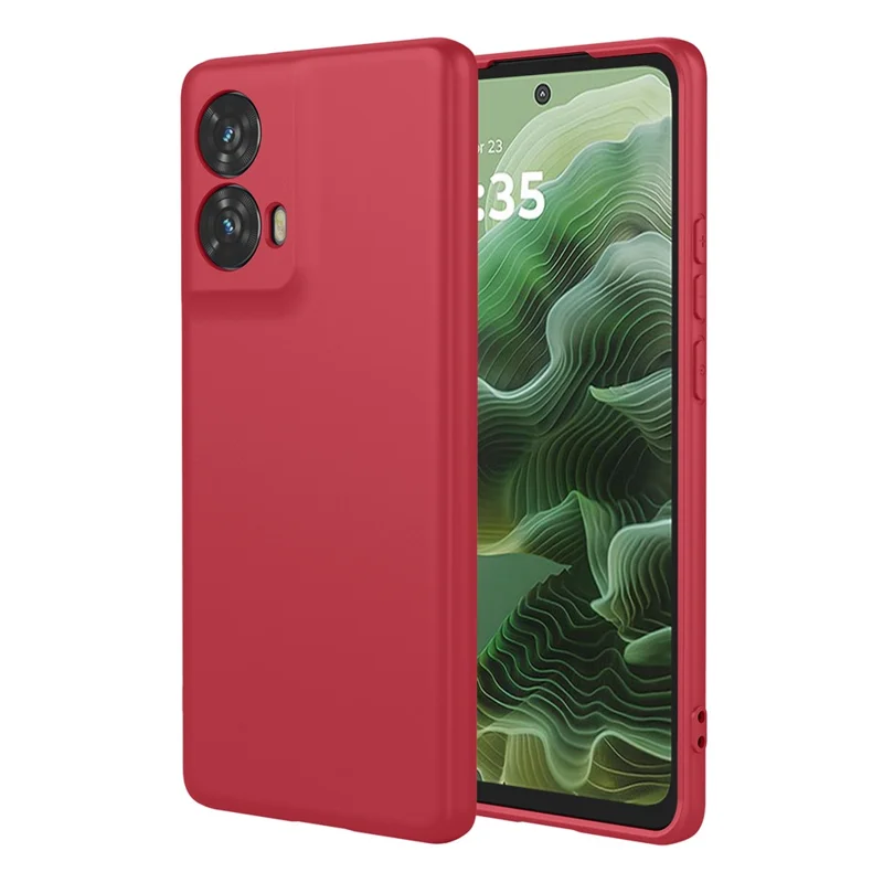 Compra al por mayor para carcasa Motorola Moto G35 5G, funda protectora de teléfono blanda de TPU con sensación de silicona líquida - Rojo