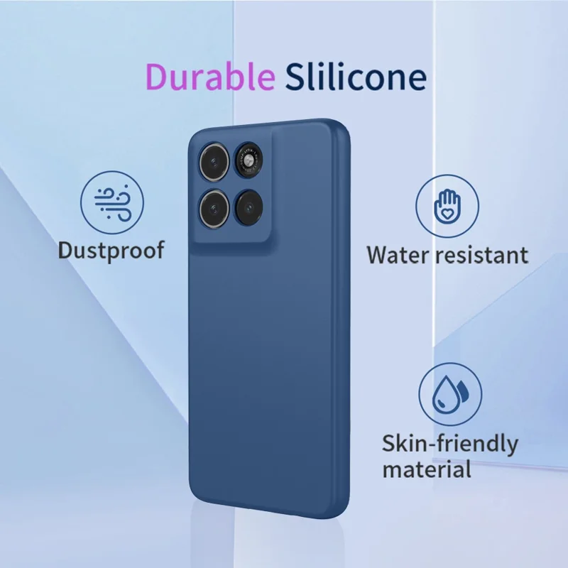 Bulk Purchasing for Motorola Moto G56 5G Case Liquid Silicone Feel Soft TPU Protective Phone Cover - Blue