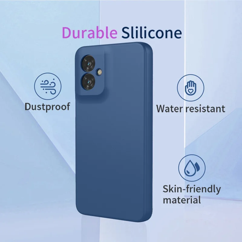 Bulk Purchasing for Motorola Moto G55 5G Case Liquid Silicone Feel Soft TPU Protective Phone Cover - Blue