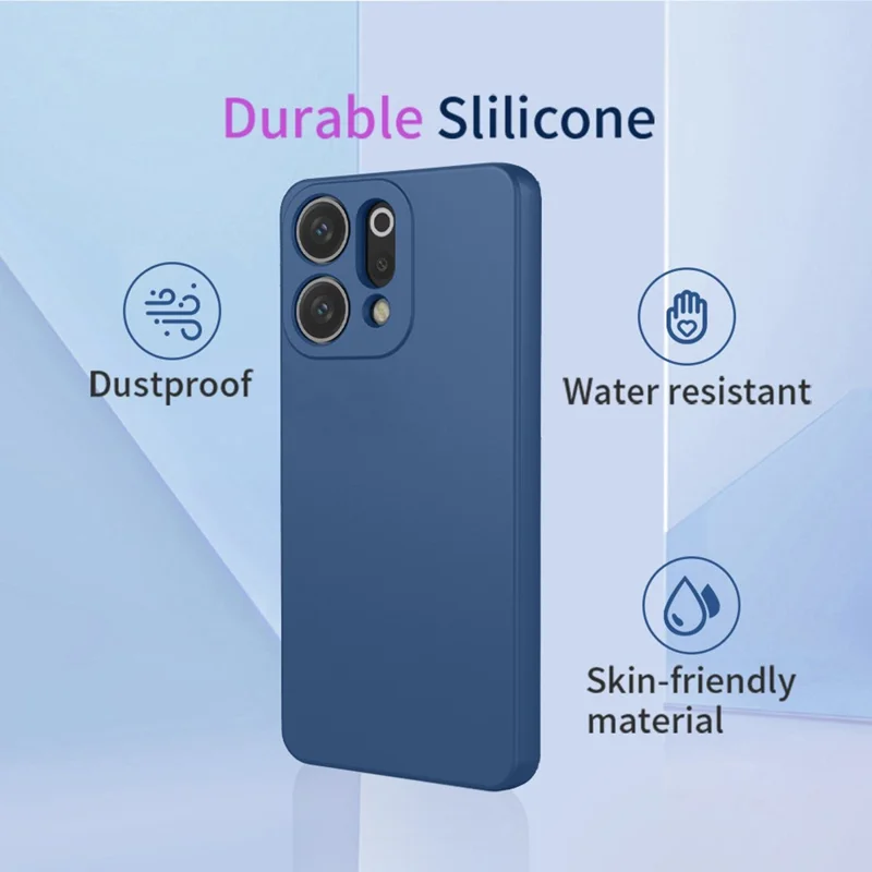 Bulk Purchasing for Oppo Reno14 5G (Global) Case Liquid Silicone Feel Soft TPU Protective Phone Cover - Blue