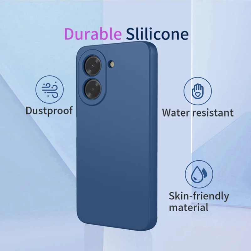 Bulk Purchasing for Xiaomi Redmi A5 4G (171.7mm)  /  Poco C71 4G Case Liquid Silicone Feel Soft TPU Protective Phone Cover - Blue
